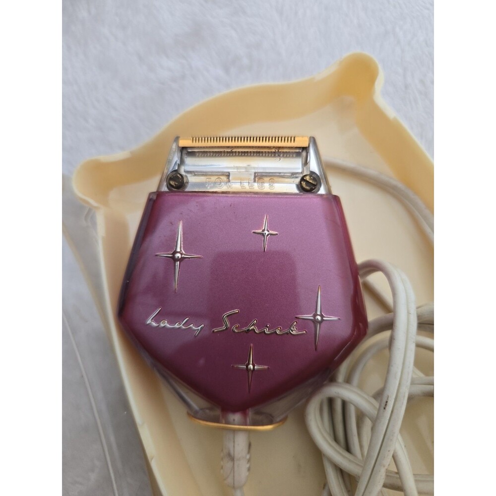 Vintage Lady Schick Electric Razor Pink Magenta Starburst MCM Women's Shaver